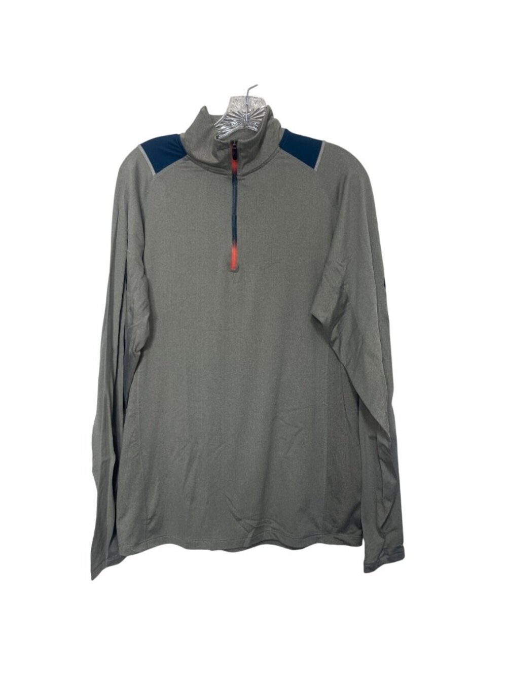 Body Glove Long Sleeve 1/4 Zip Pullover Top Shirt Activewear Top Medium Gray